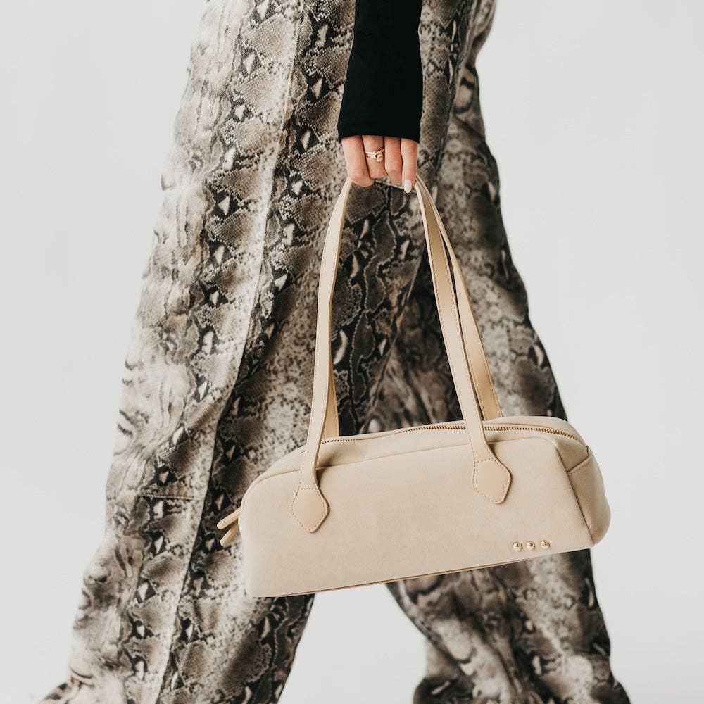 Sally Suede Barrel Bag