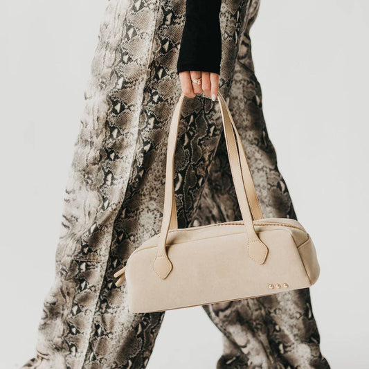Sally Suede Barrel Bag