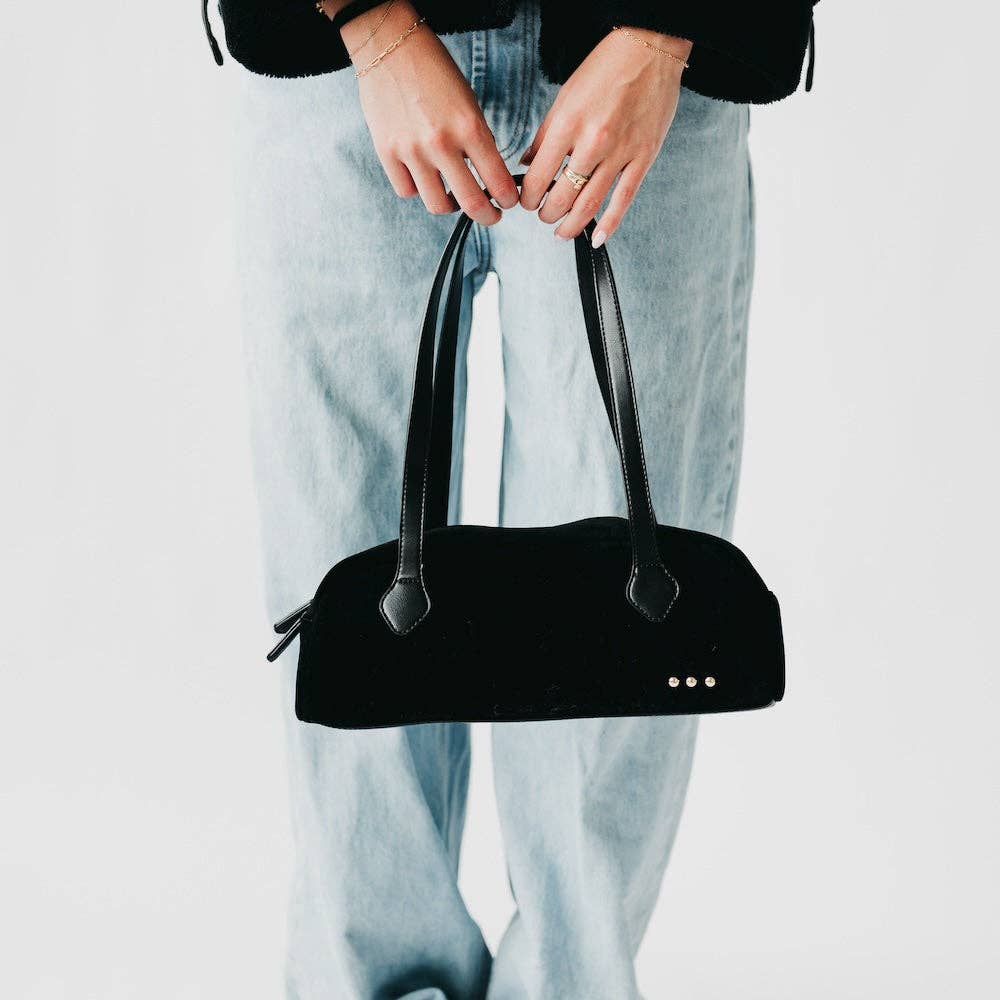 Sally Suede Barrel Bag