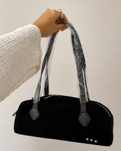 Sally Suede Barrel Bag