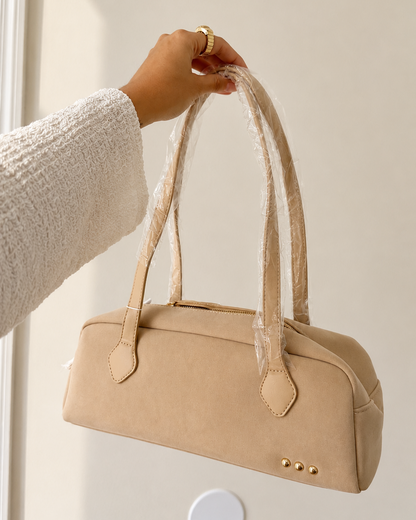 Sally Suede Barrel Bag