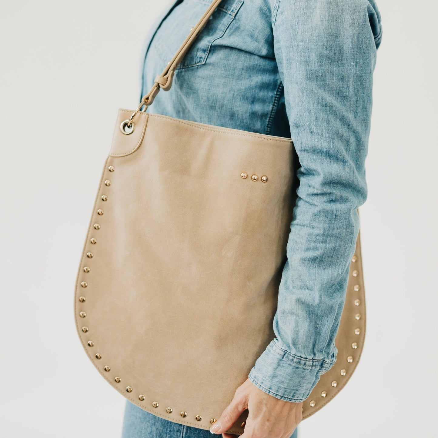 Rosalie Rivet Hobo Bag