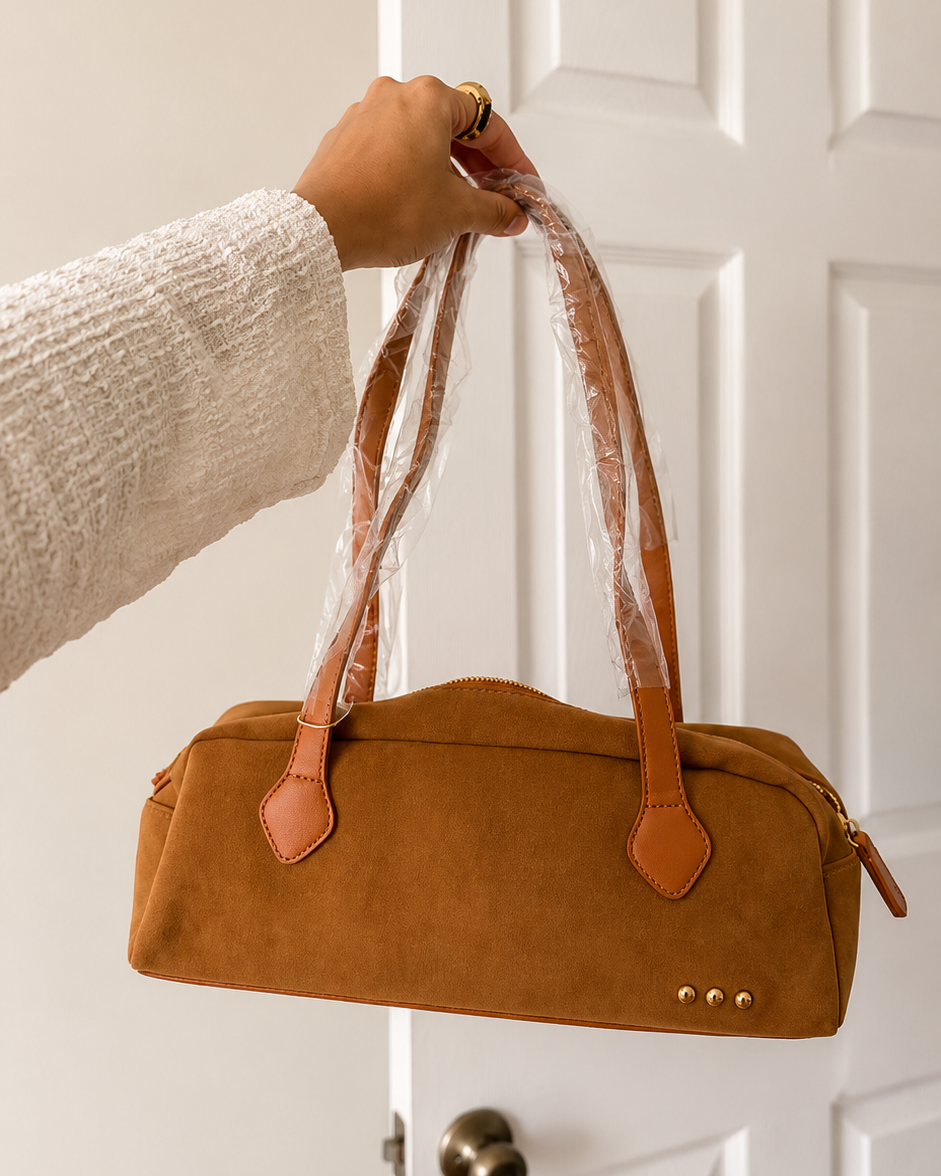 Sally Suede Barrel Bag