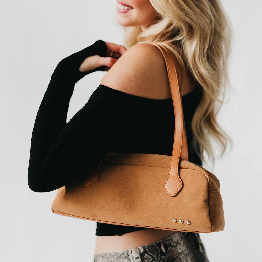 Sally Suede Barrel Bag