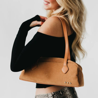 Sally Suede Barrel Bag