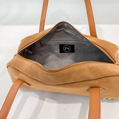 Sally Suede Barrel Bag