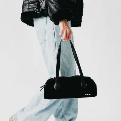 Sally Suede Barrel Bag