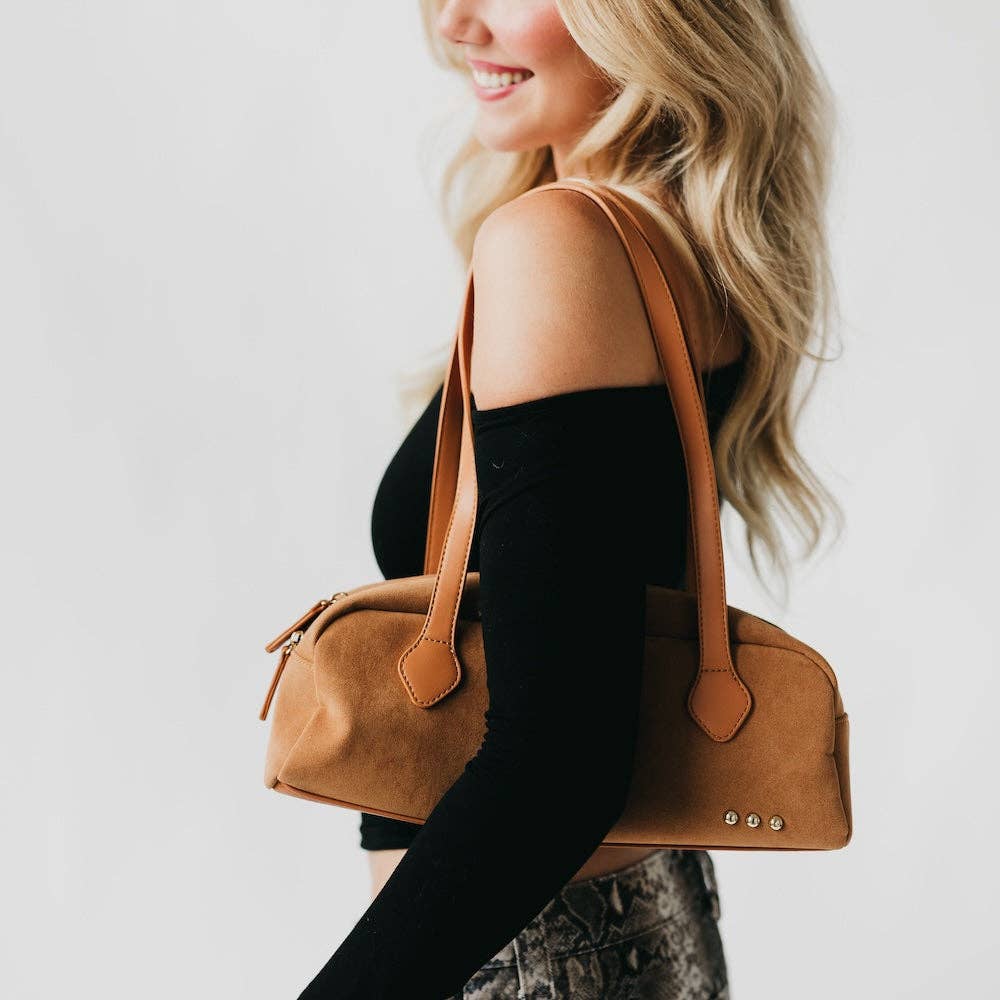 Sally Suede Barrel Bag